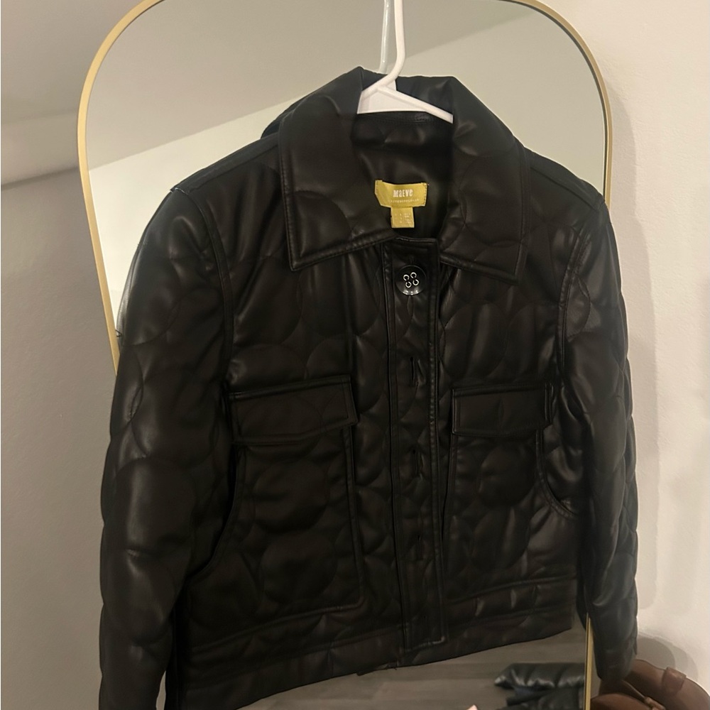 Maeve Black Quilted Jacket